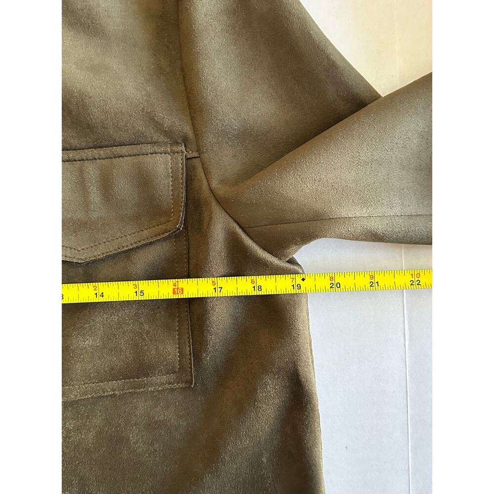 Banana Republic Women’s Olive Vegan Suede cropped Jacket Size S NWT - Picture 6 of 8